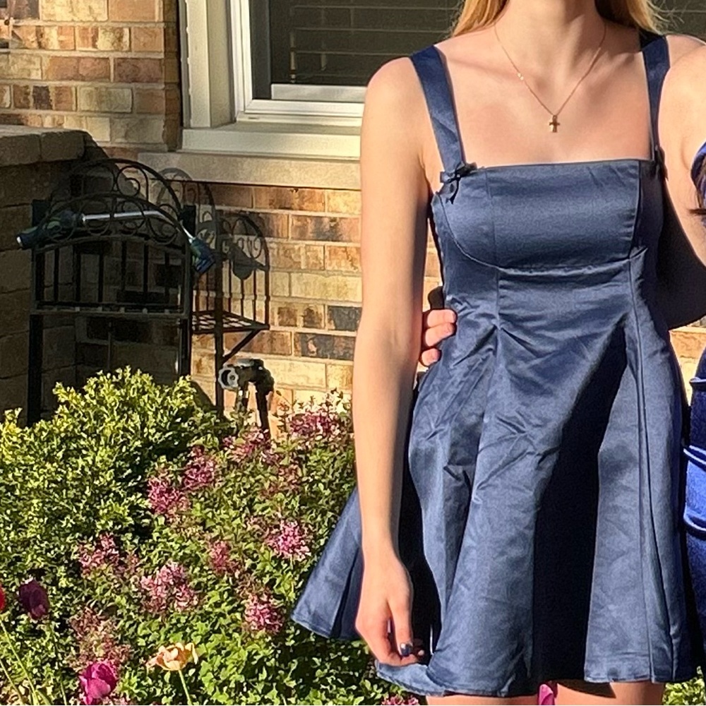 Lulu's Navy Blue Mini Dress